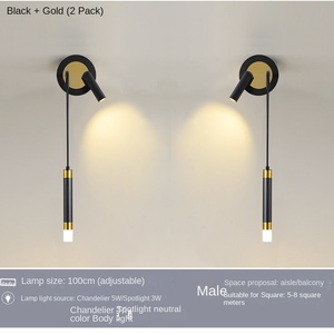 Lámpara de pared LED de lujo moderna para decoración interior del hogar pasillo creativo dormitorio luz de noche Control remoto instalación empotrada - Product Image 2