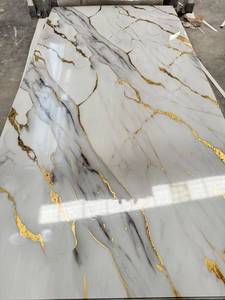 Panneau UV 1220x2440 en PVC, feuille de marbre 2-5mm, imperméable, non toxique, ignifuge, qualité supérieure, impression, laminage - Product Image 1