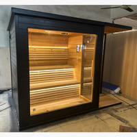 Sauna extérieur avec salle de douche en cèdre pour 2 à 4 personnes, combinaison humide/sèche, directement de l'usine, certifié CE