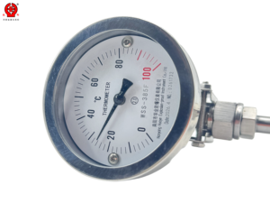 <span class=keywords><strong>Thermomètre</strong></span> bimétallique industriel à double alarme de limite inférieure WSS-385F OEM/ODM en acier inoxydable IP55, conception compacte pour entrepôts frigorifiques - Product Image 3