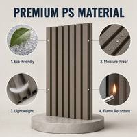Panneaux acoustiques imperméables en PS, panneaux muraux absorbants le son, panneaux muraux décoratifs 3D pour la décoration de studio et de bureau