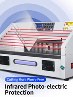 Cortadora de Papel Eléctrica de Control Digital de Escritorio FRONT, Guillotina de 330 mm con Línea de Corte Roja