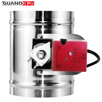 Vanne motorisée de régulation de volume pour conduits d'air CVC en acier inoxydable 201, commande de signal analogique 0-10V 4-20mA
