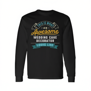 Camiseta de manga larga para decorador de pasteles de boda, camiseta con diseño de ocupación de trabajo - Product Image 2