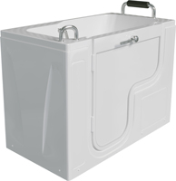 Baignoire d'angle autoportante en acrylique avec porte à ouverture extérieure pour personnes âgées, vente chaude