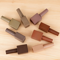 Vente en gros de flacons en verre pour vernis à ongles, personnalisés, vides, mats, carrés, de 10 ml, 12 ml, 15 ml, pour l'emballage de produits de beauté, avec bouchon et pinceau