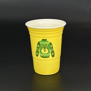 Vasos de Plástico Desechables Transparentes de 16 oz con Logotipo Personalizado, Vasos de Plástico de Pared Simple para Bebidas Frías para Llevar con Tapas Planas - Product Image 4