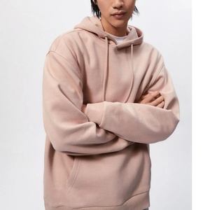 Sudadera con Capucha Unisex Extra Grande de Color Rosa Otoñal, Personalizada, de Alta Calidad, Ecológica, con Logotipo Bordado e Impreso, con Bolsillos y Hombros Caídos - Product Image 4