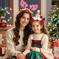 Bandeaux de fête en plastique pour cosplay de Noël, avec différents motifs pour femmes, adultes et enfants, décorations de fête
