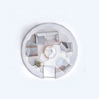 Dôme géodésique transparent en PC pour l'extérieur avec structure en acier inoxydable, diamètre 3,6 m, imperméable quatre saisons, surface de 11 m²