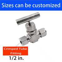 Fabricant de vannes de Shanghai, vanne à aiguille hydraulique à double embout en acier inoxydable 316SS, forgeage haute pression pour gaz, huile, eau