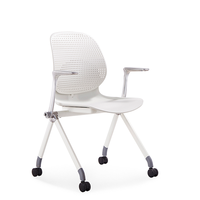 Chaise de bureau pliable de salle de conférence de luxe adulte de dos élevé grand fabricant de chaise de formation