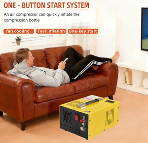 SolidTop 12V DC <strong>PCP</strong> Compressor Filter 110V 220V 4500PSI 30MPa 300Bar Oil-less Portable High Pressure <strong>Pump</strong> Scuba Dive Tanks Car - Product Image 4