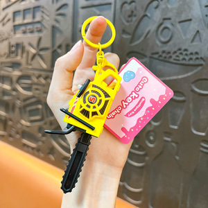 Llavero de <span class=keywords><strong>motosierra</strong></span> de cuerda, juguete novedoso para la mochila, divertido llavero antiestrés para adolescentes y estudiantes - Product Image 6