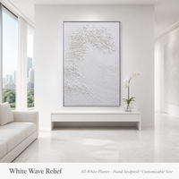 Peinture à la main 3d Minimalisme Moderne Abstrait Toile Peinture Art avec Texture et Pâte 24x36 Pouces avec Cadre en Bois pour Décoration Murale