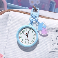 Nouvelle breloque mignonne pour cartable de style académique, décoration montre de poche avec affichage de l'heure A271014