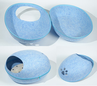Nichoir pliable pour animaux de compagnie, lit pour chat amovible et lavable, canapé pour chiot, abri de couchage simple en feutre de laine solide pour chiens extra petits