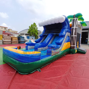 Castillo inflable tropical con tobogán, para fiestas en seco o mojado. - Product Image 5