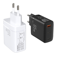 Pengisi Daya USB PD 3-Port GaN 65W Shenzhen Lvxiangyuan, Colokan EU US, Bersertifikasi UL CE FCC, Adaptor Cepat untuk Ponsel Laptop OTP
