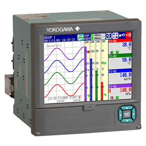 เครื่องบันทึกข้อมูลแบบไร้กระดาษยี่ห้อโยโกกาว่า รุ่น AX102 AX104 AX106 AX110 สำหรับติดตั้งบนแผงควบคุม อุปกรณ์บันทึกข้อมูลอุตสาหกรรม - Product Image 1