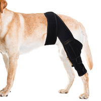 Attelle de genou réglable pour chien avec éclisses métalliques articulées pour le soutien des pattes arrière, manchon protecteur articulaire canin pour la stabilité des ligaments