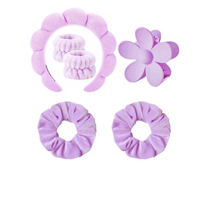 Fascia Spa fascia da polso con fermaglio per capelli per la cura della pelle per il lavaggio del viso antiscivolo per il trucco gonfio fascia da polso - Product Image 4