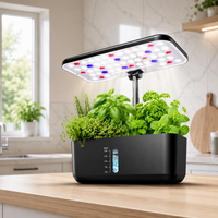 Jardin hydroponique d'intérieur sans terre Smart Planyter 10 pods avec réservoir d'eau et lumière de croissance LED à spectre complet
