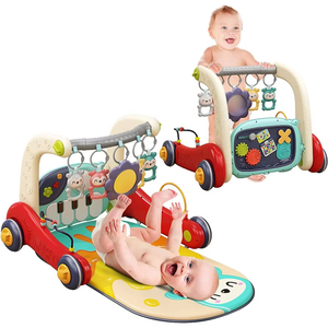 Tapis de gymnastique pour bébé, trotteur à pédale 2 en 1, pour enfant en bas âge, piano, ventre, <span class=keywords><strong>centre</strong></span> d'activités pour bébé - Product Image 1