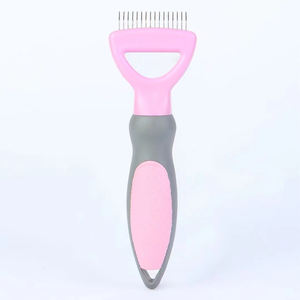 Peine de masaje seguro portátil al por mayor personalizado, herramienta de desprendimiento de pasador largo, cepillo de aseo de pelo lavable para baño de perros y gatos - Product Image 3