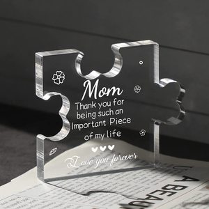 Acrylic Products square Jigsaw <b>Puzzle</b> for Mother's Crystal Ornaments for Mother Carving Jigsaw Gift <b>Table</b> Decorations - Product Image 1