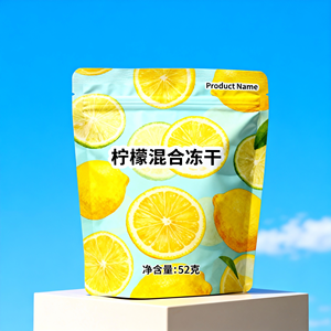 Sachets Doypack personnalisés de qualité alimentaire à fermeture auto-adhésive pour tranches de citron lyophilisées, boissons et tranches lyophilisées de <span class=keywords><strong>fruits</strong></span> et légumes - Product Image 2