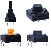 Micro-interrupteur tactile momentané étanche, montage SMD/DIP, bouton poussoir pour circuit imprimé, 50 mA, 12 VDC, marche/arrêt