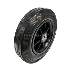 Fabrikdirekt <span class=keywords><strong>10</strong></span> Zoll solide Gummiräder Schwerlast industrielle seitlich befestigte Rollen - Product Image 5