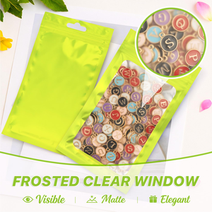 Factory Direct Colorful PE Zipper Window Packaging Bag for Food Packaging Secure for Grain Key Necklace Earring Jewelry - Product Image 4