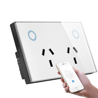 Prise murale intelligente TUYA ZIGBEE personnalisable noire sans neutre avec courant maximal de 16A et tension maximale de 25V