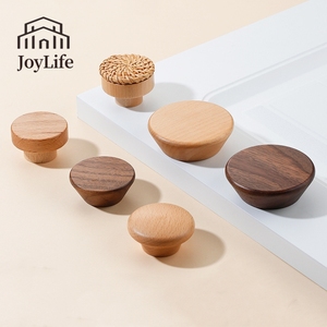 Rắn sồi gỗ lỗ duy nhất phim hoạt hình bằng gỗ ngăn kéo kéo bóng tròn tủ tủ quần áo cửa xử lý trẻ em an toàn không độc hại đồ nội thất - Product Image 1