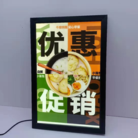 Boîte à lumière LED pour la publicité Applications larges pour le menu du restaurant Centre commercial Cadre d'affiche Installation suspendue