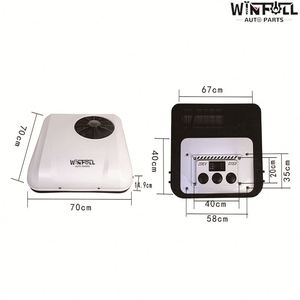 WINFULL Portable 24V Auto Climatiseur Refroidisseur de Toit pour Excavatrice de Voiture 2600W Capacité de Refroidissement Air Chaud/Froid R-134a - Product Image 2