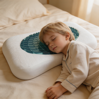 Bantal Gel Pendingin Ice Blue, Busa Memori Kontur Ortopedi, Kenyamanan Ergonomis untuk Tidur yang Nyenyak, Grosir