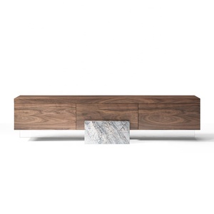 Nouveau design 2025 supports de télévision meuble en bois base en travertin meuble de télévision suspendu design exclusif - Product Image 3