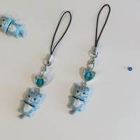 Y2K Katzen-Schlüsselanhänger Retro Einfacher Anime-Cartoon-Tier-Handyanhänger Schlüsselring Niedlicher Anhänger Schmuck Geschenk für Frauen Mädchen