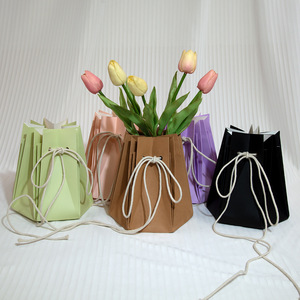 Emballage de <span class=keywords><strong>fleuriste</strong></span> Emballage de fleurs Arrangement portable Boîte à fleurs Sac d'emballage pour bouquet de fleurs en papier kraft - Product Image 6