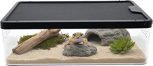 Terrarium Transparent Ventilé Anti-Évasion pour Reptiles et Amphibiens - Enclos d'Élevage et d'Habitat - Product Image 1