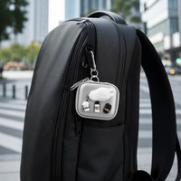 Estuche de Viaje Mini Protector a Prueba de Golpes con Lindas Decoraciones de Silicona, Bolsa Organizadora Versátil para Cables de Datos y Accesorios