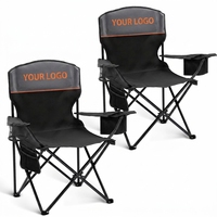 Chaise de camping avec sac isotherme, robuste, capacité 250 lbs, chaise pliante avec poche latérale, chaises quadruples portables pour la plage et la pêche