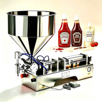 Machine de remplissage semi-automatique pour liquides visqueux : condiments, marmelades, tahini, crèmes cosmétiques, huiles, produits chimiques – Emballage en sachet haute précision