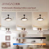 Ventilateurs de plafond intelligents LED en noyer de 42 pouces avec lampes LED à intensité variable, télécommande WiFi en bois, interrupteur 110/220V Tuya Radio MP
