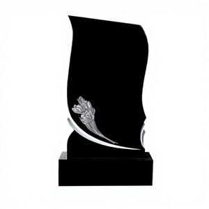 Lápidas de Granito Negro, Piedra Natural, Diseño Americano Tradicional, para Uso en Cementerios - Product Image 2