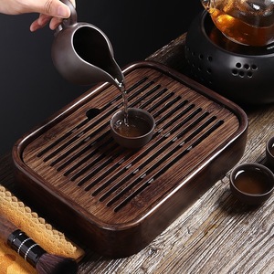 Solid Wood Kung Fu <b>Tea</b> Tray Square Draining Small Household <b>Tea</b> <b>Set</b> With Lid For Afternoon <b>Tea</b> - Product Image 2