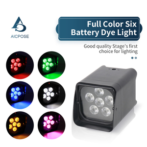 6X18W RGBWA UV6in1 Wireless DMX512 <b>Battery</b> Powered <b>LED</b> Par light For Wedding Disco Party - Product Image 3